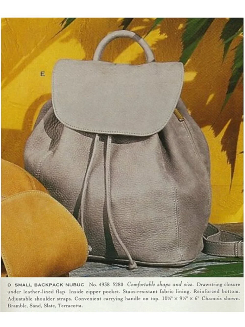 Coach Vintage - Sonoma Small Backpack Nubuc 4938 in Sand, Italy 1990s